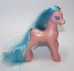 Size: 1166x1118 | Tagged: safe, photographer:kisscurl, glittery skater, pony, g2, irl, photo, purse ponies, solo, toy