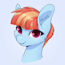 Size: 1500x1500 | Tagged: safe, artist:aquaticvibes, windy whistles, pegasus, pony, g4, bust, ear fluff, female, mare, portrait, simple background, solo
