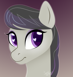Size: 1800x1900 | Tagged: safe, artist:77jessieponygames77, octavia melody, earth pony, pony, g4, bust, female, gradient background, heart eyes, mare, solo, wingding eyes