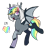 Size: 1280x1359 | Tagged: safe, artist:lynesssan, oc, oc only, oc:colors, bat pony, pony, female, mare, simple background, solo, transparent background