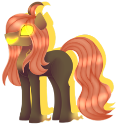 Size: 1920x2083 | Tagged: safe, artist:spokenmind93, oc, oc only, earth pony, gourgeist, pony, shadow pony, glowing eyes, pokémon, ponymon, solo