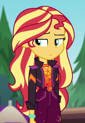 Size: 560x811 | Tagged: safe, screencap, sunset shimmer, equestria girls, equestria girls series, g4, sunset's backstage pass!, spoiler:eqg series (season 2), cropped, female, geode of empathy, magical geodes, music festival outfit, solo