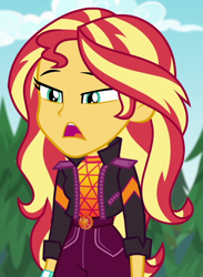 Size: 720x986 | Tagged: safe, screencap, sunset shimmer, equestria girls, equestria girls series, g4, sunset's backstage pass!, spoiler:eqg series (season 2), cropped, solo