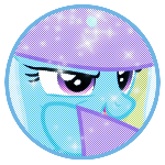Size: 150x150 | Tagged: safe, artist:hexedits, trixie, pony, unicorn, g4, cape, clothes, female, hat, icon, looking to the right, mare, smiling, solo, trixie's cape, trixie's hat