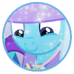 Size: 150x150 | Tagged: safe, artist:hexedits, trixie, pony, unicorn, g4, cape, clothes, female, hat, icon, looking down, mare, smiling, solo, trixie's cape, trixie's hat