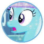 Size: 150x150 | Tagged: safe, artist:hexedits, trixie, pony, unicorn, g4, clothes, female, hat, icon, looking to the left, mare, shocked, shocked expression, solo, trixie's hat