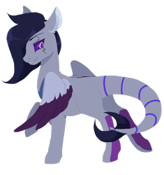 Size: 800x852 | Tagged: safe, artist:lavvythejackalope, oc, oc only, pegasus, pony, eye scar, looking back, pegasus oc, scar, simple background, solo, transparent background, two toned wings, wings