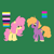 Size: 965x965 | Tagged: safe, artist:circuspaparazzi5678, artist:selenaede, li'l cheese, little mac, earth pony, pony, g4, the last problem, alternate universe, base used, base:selenaede, big sugar, duo, duskyverse, genderfluid, genderfluid pride flag, green background, male, nonbinary, nonbinary pride flag, pansexual, pansexual pride flag, polysexual, polysexual pride flag, pride, pride flag, simple background, stallion