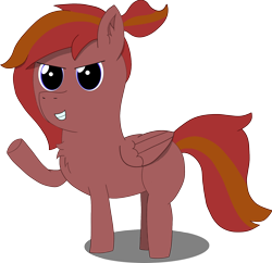 Size: 1626x1576 | Tagged: safe, artist:eminent entropy, derpibooru exclusive, oc, oc only, unnamed oc, pegasus, pony, simple background, solo, transparent background, waving