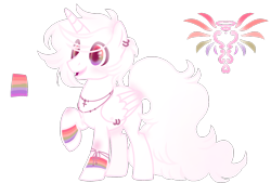 Size: 1596x1080 | Tagged: safe, artist:jvartes6112, oc, oc only, alicorn, pony, alicorn oc, ear piercing, earring, horn, jewelry, leg warmers, necklace, piercing, raised hoof, reference sheet, simple background, smiling, solo, transparent background, wings