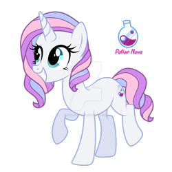 Size: 1280x1280 | Tagged: safe, artist:hate-love12, potion nova, pony, unicorn, g4, g4.5, my little pony: pony life, female, g4.5 to g4, gritted teeth, obtrusive watermark, simple background, solo, teeth, transparent background, watermark