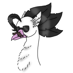Size: 768x768 | Tagged: safe, artist:agdapl, hippogriff, bust, crossover, hippogriffied, male, medic, medic (tf2), simple background, solo, species swap, sunglasses, team fortress 2, transparent background