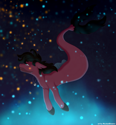 Size: 2800x3000 | Tagged: safe, artist:mustarddreams, seapony (g4), bring me the horizon, commission, facial hair, fins, fish tail, high res, jewelry, jordan fish, male, necklace, ponified, solo, space, ych result