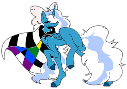 Size: 3366x2376 | Tagged: safe, artist:tr33-sap, oc, oc only, oc:fleurbelle, alicorn, pony, alicorn oc, bow, eyes closed, female, hair bow, high res, horn, mare, simple background, solo, straight ally flag, transparent background, wings