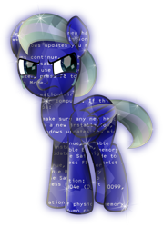 Size: 3848x5363 | Tagged: safe, artist:php178, derpibooru exclusive, oc, oc only, oc:blue screen (bsod), computer pony, crystal pegasus, crystal pony, hybrid, original species, pegasus, pony, fallout equestria, daring done?, g4, my little pony: the movie, .svg available, :c, >:c, absurd resolution, angry, base used, blue, blue screen of death, colored pupils, crying, crystal, error message, folded wings, frown, generator, gradient mane, gradient tail, inkscape, looking back, lore in description, male, microsoft, microsoft windows, mod, movie accurate, ponified, sad, show moviefied, simple background, solo, spawn, stallion, stallion oc, story included, svg, tears of pain, tears of sadness, teary eyes, text, transparent background, vector, webcore, wings