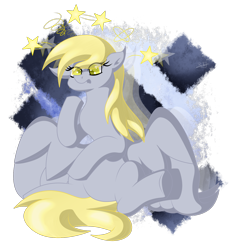 Size: 1484x1571 | Tagged: safe, artist:thebenalpha, derpy hooves, pegasus, pony, g4, cute, derpabetes, dizzy, female, mare, simple background, solo, stars, transparent background