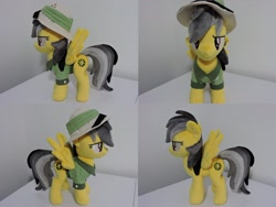 Size: 1597x1199 | Tagged: safe, artist:little-broy-peep, daring do, pegasus, pony, g4, clothes, female, hat, irl, mare, photo, plushie, solo, spread wings, wings