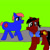 Size: 1280x1280 | Tagged: safe, artist:shafiqhafizi70, color edit, edit, oc, earth pony, pony, unicorn, 1000 hours in ms paint, colored, female, male, mare, nurse blueberry, stallion, writerpencil