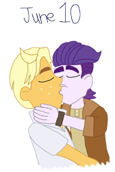 Size: 2000x2985 | Tagged: safe, artist:ktd1993, dirk thistleweed, ragamuffin (g4), equestria girls, g4, 10, duo, gay, high res, kiss on the lips, kissing, male, ragadirk, shipping