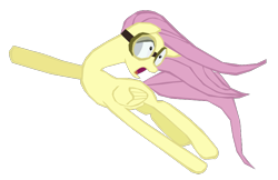 Size: 801x519 | Tagged: safe, artist:benpictures1, fluttershy, pegasus, pony, g4, hurricane fluttershy, cute, daaaaaaaaaaaw, female, goggles, inkscape, mare, open mouth, shyabetes, simple background, solo, transparent background, vector