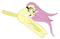 Size: 801x519 | Tagged: safe, artist:benpictures1, fluttershy, pegasus, pony, g4, hurricane fluttershy, my little pony: friendship is magic, cute, daaaaaaaaaaaw, female, goggles, inkscape, mare, open mouth, shyabetes, simple background, solo, transparent background, vector