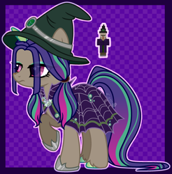 Size: 2146x2178 | Tagged: safe, artist:camikamen, oc, oc only, pony, unicorn, female, hat, high res, mare, solo, witch hat
