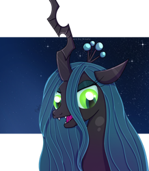Size: 1024x1174 | Tagged: safe, artist:nnaly, queen chrysalis, changeling, changeling queen, g4, bust, female, portrait, solo