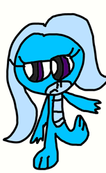 Size: 664x1082 | Tagged: safe, artist:sugarbugjewelpet, trixie, dragon, g4, 1000 hours in ms paint, dancing, dragoness, dragonified, female, simple background, species swap, trixiedragon, white background