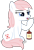 Size: 1561x2319 | Tagged: safe, artist:starcollider, nurse redheart, earth pony, pony, g4, alternate hairstyle, atg 2021, drinking, female, lidded eyes, loose hair, mare, medicine, missing accessory, newbie artist training grounds, puffy cheeks, show accurate, simple background, sitting, solo, spoon, transparent background, vector