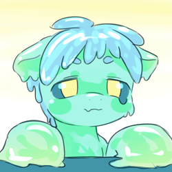 Size: 4405x4408 | Tagged: safe, artist:aquoquoo, oc, oc only, goo, goo pony, original species, pony, absurd resolution, colt, male, slime, solo