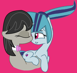 Size: 910x868 | Tagged: safe, artist:jadeharmony, octavia melody, sonata dusk, g4, female, kissing, lesbian, shipping, sontavia