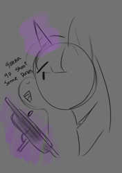 Size: 1748x2480 | Tagged: safe, twilight sparkle, pony, g4, gun, high res, imminent violence, solo, weapon