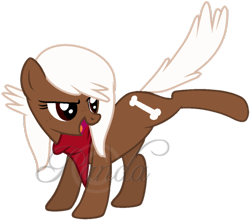 Size: 714x627 | Tagged: safe, artist:ipandacakes, artist:katsubases, winona, earth pony, pony, g4, bandana, ponified, ponified pony pets, simple background, solo, species swap, transparent background, vector, watermark