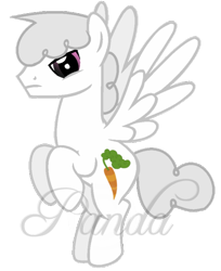 Size: 472x579 | Tagged: safe, artist:ipandacakes, artist:katsubases, angel bunny, pegasus, pony, g4, ponified, ponified pony pets, simple background, solo, species swap, transparent background, vector, watermark