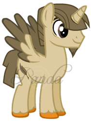 Size: 501x667 | Tagged: safe, artist:ipandacakes, artist:katsubases, owlowiscious, alicorn, pony, g4, colored hooves, colored wings, facial hair, goatee, ponified pony pets, simple background, species swap, transparent background, watermark, wings