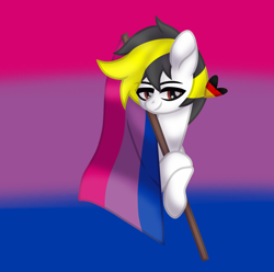 Size: 1030x1020 | Tagged: safe, artist:froyo15sugarblast, artist:nocturnal-moonlight, oc, oc only, earth pony, pony, base used, bisexual pride flag, earth pony oc, eye clipping through hair, eyebrows, eyebrows visible through hair, german, germany flag, lgbt, looking at you, male, pride, pride flag, pride month, smiling, smiling at you, solo, stallion