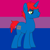 Size: 900x900 | Tagged: safe, artist:ry-bluepony1, oc, oc only, oc:train track, pony, unicorn, g4, base used, bisexual pride flag, horn, male, pride, pride flag, show accurate, smiling, smirk, solo, stallion, unicorn oc