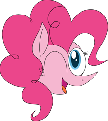 Size: 1735x1933 | Tagged: safe, artist:muhammad yunus, derpibooru exclusive, pinkie pie, earth pony, pony, g4, female, looking at you, mare, medibang paint, one eye closed, open mouth, open smile, simple background, smiling, smiling at you, solo, transparent background, vector, wink, winking at you