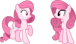 Size: 1249x729 | Tagged: safe, artist:muhammad yunus, oc, oc only, oc:annisa trihapsari, earth pony, pony, alternate hairstyle, base used, duo, duo female, earth pony oc, female, mare, not rarity, simple background, transparent background, vector
