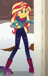Size: 222x356 | Tagged: safe, screencap, sunset shimmer, blizzard or bust, equestria girls, equestria girls specials, g4, my little pony equestria girls: better together, my little pony equestria girls: holidays unwrapped, cropped, solo