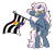 Size: 549x504 | Tagged: dead source, safe, artist:bstau-bunse, oc, oc:fleurbelle, pony, bipedal, bow, flag, graveyard of comments, hair bow, holding a flag, simple background, solo, straight ally flag, transparent background, yellow eyes