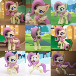 Size: 1099x1100 | Tagged: safe, artist:andrew hickinbottom, artist:andyh_3d, part of a set, screencap, fluttershy, pegasus, pony, g4.5, my little pony: stop motion short, cute, daaaaaaaaaaaw, expressions, female, fluttershy's cottage, open mouth, screaming, shyabetes, solo, volumetric mouth