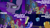 Size: 1280x720 | Tagged: safe, edit, edited screencap, editor:quoterific, screencap, amethyst star, applejack, carrot top, golden harvest, linky, parasol, pinkie pie, sea swirl, seafoam, shoeshine, sparkler, trixie, twilight sparkle, twinkleshine, alicorn, earth pony, pony, unicorn, g4, my little pony: friendship is magic, no second prances, season 6, applejack's hat, close-up, cowboy hat, female, hat, mare, night, open mouth, teeth, twilight sparkle (alicorn)