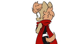 Size: 2388x1668 | Tagged: safe, artist:steelsoul, oc, oc:himmel, anthro, clothes, colt, male, scarf, shocked, young