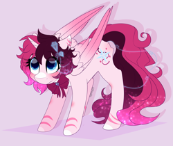 Size: 2500x2100 | Tagged: safe, artist:2pandita, oc, oc only, alicorn, pony, colored wings, female, gradient wings, high res, mare, solo, wings