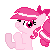 Size: 50x50 | Tagged: safe, artist:pegasski, oc, oc only, oc:crystal, earth pony, pony, g4, animated, base used, bust, clapping, clapping ponies, earth pony oc, eyelashes, female, gif, mare, one eye closed, simple background, smiling, solo, transparent background, wink