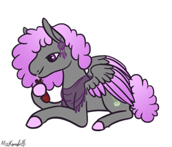 Size: 1750x1500 | Tagged: safe, artist:misskanabelle, oc, oc only, oc:joss spice, pegasus, pony, colored hooves, ear piercing, female, mare, neckerchief, offspring, parent:maud pie, parent:mud briar, parents:maudbriar, pegasus oc, piercing, signature, simple background, solo, transparent background, two toned wings, wings