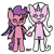 Size: 2000x2000 | Tagged: safe, artist:bloodysticktape, oc, oc only, oc:beetard, oc:floports, bat pony, pony, unicorn, duo, female, high res