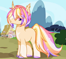 Size: 1280x1152 | Tagged: safe, artist:moonbatz, oc, oc only, pony, unicorn, curved horn, horn, male, solo, stallion