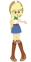 Size: 1787x3578 | Tagged: safe, artist:gmaplay, applejack, dance magic, equestria girls, equestria girls specials, g4, applejack's hat, boots, clothes, cowboy boots, cowboy hat, cowgirl, female, hat, shoes, simple background, solo, stetson, transparent background, vector